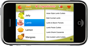 4 Ingredients app on the iPhone