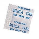 A satchet of silica gel